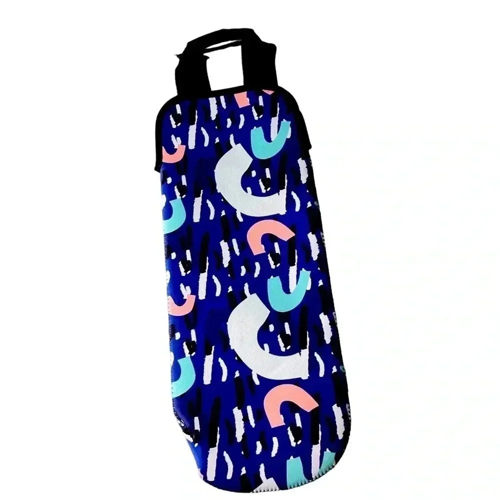 NWT Samba Insulated Wine Bottle Tote Neoprene Abstract Print